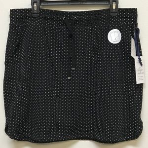 Croft & Barrow Polka Dot Mid Rise Stretch Skort